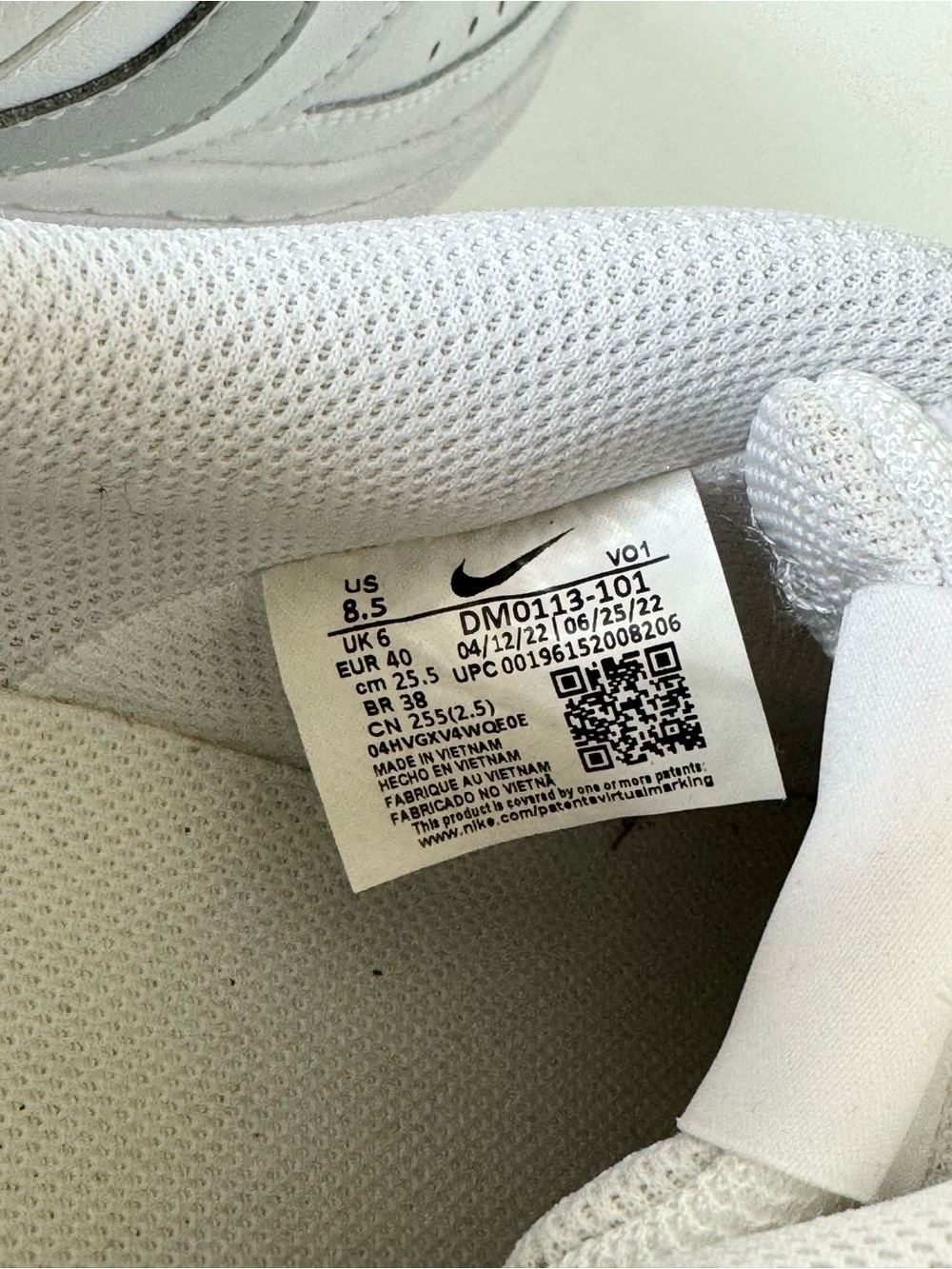 WOMEN'S NIKE COURT VISION ALTA LEATHER WHITE GREY SNEAKERS sz 8.5 - Picture 9 of 11